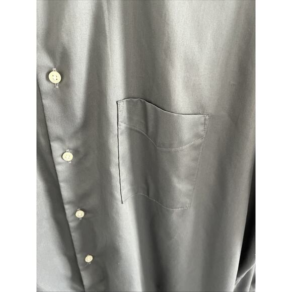 Van Heusen men’s Wrinkle Free Dress Shirt long sleeved size 19 35/26 Tall Gray - Picture 4 of 7